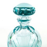 Beryl decanter, mid-century modern, turquoise glass, Moser, Czechoslovakia, 1960s