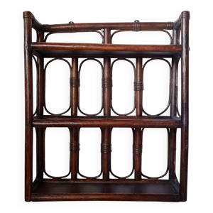 Étagère murale vintage - rotin