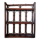 Vintage dark rattan wall shelf – Riviera & Bohemian style