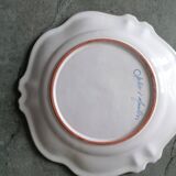 Earthenware plate "Jallier à Moustiers". Hand-painted. Impeccable condition