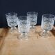 4 verres à eau vintages