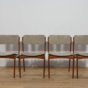 Mid-Century Model 49 Dining Chairs in Teak by Erik Buch for Odense Machine Gunning, 1960s, Set of 4