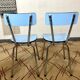 Ensemble de 2 chaises et 1 tabouret en formica