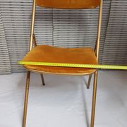Set of 6 Souvignet conference chairs, vintage, in saffron velvet