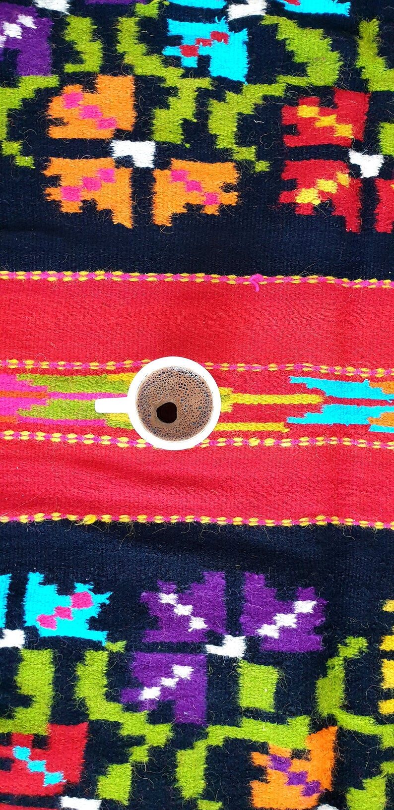 Kilim fleurs en laine faite à la main 256x150cm