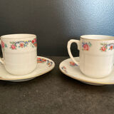 2 coffee cups Czech porcelain