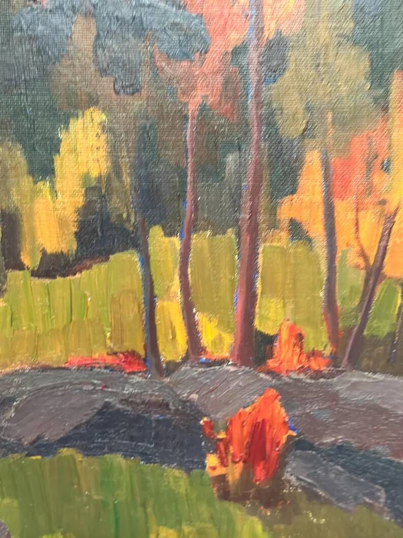 Original Swedish Oil on Canvas – “Orust” by Gösta Arontzon – Signed – Dated 1971 – Vintage & Framed – 58 × 49 cm