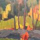 Original Swedish Oil on Canvas – “Orust” by Gösta Arontzon – Signed – Dated 1971 – Vintage & Framed – 58 × 49 cm