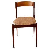 6 walnut chairs, Model 104, by Gianfranco Frattini for Cassina, Italy, 1960s.