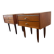 Set of 2 vintage wooden bedside tables/mini cabinets.