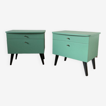 Pair of revamped 60s bedside tables