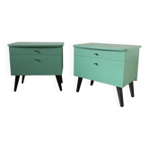 Pair of revamped 60s bedside tables