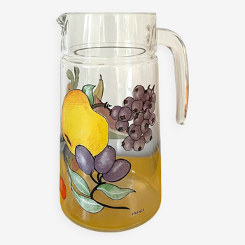 Carafe vintage des années 80 avec fruits