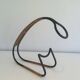 Lacquered metal and rattan bottle holder