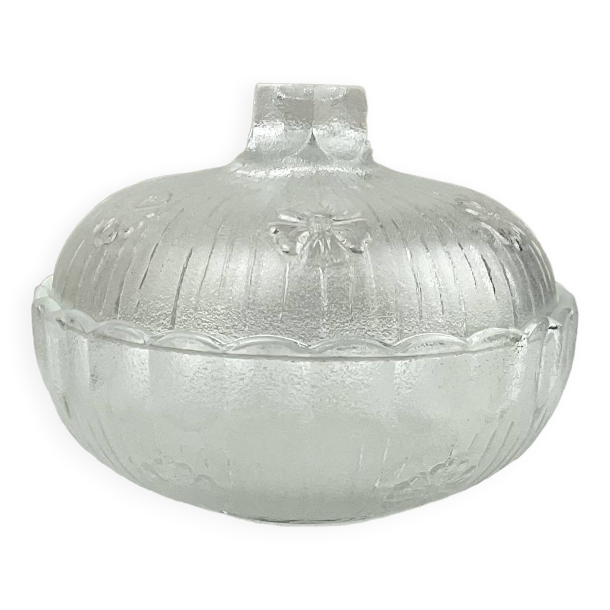Glass sugar bowl made in Italy