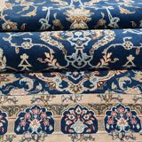 Tapis d'orient iran kashan - fait main : 1, 42 x 2.00 mètres en Laine et Soie
