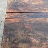 Farm table mounted on casters