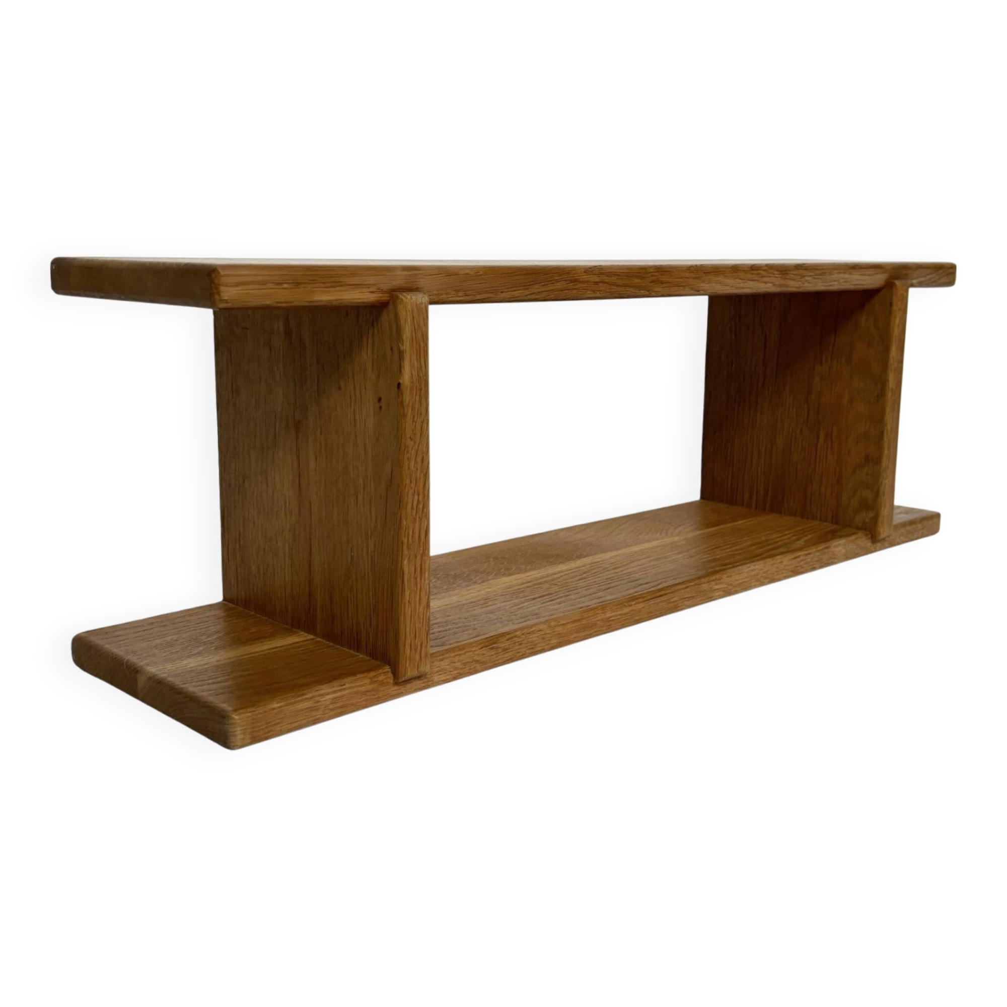 Vintage oak wall / book shelf 1970s wood minimalist design