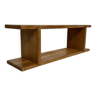 Vintage oak wall / book shelf 1970s wood minimalist design