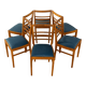 6x chaises de salle à manger Art déco