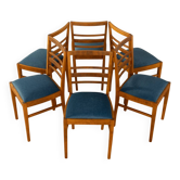 6x chaises de salle à manger Art déco