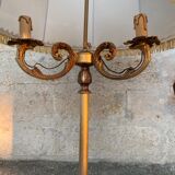 Louis XV style gilded bronze lampfloor, 1960s