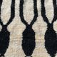 Black and white Berber rug size 100 x 200 cm