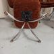 Set 6 chaises baquet velours chrome années 70