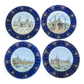 Set of 4 earthenware plates
