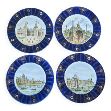 Ensemble de 4 assiettes en faïence