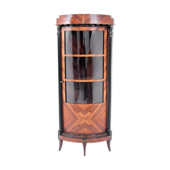 Biedermeier corner display cabinet, Western Europe, 1930s