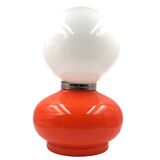 Space age red murano glass table lamp, 1970s