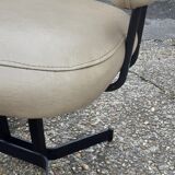Pair of vintage swivel armchairs design xxeme