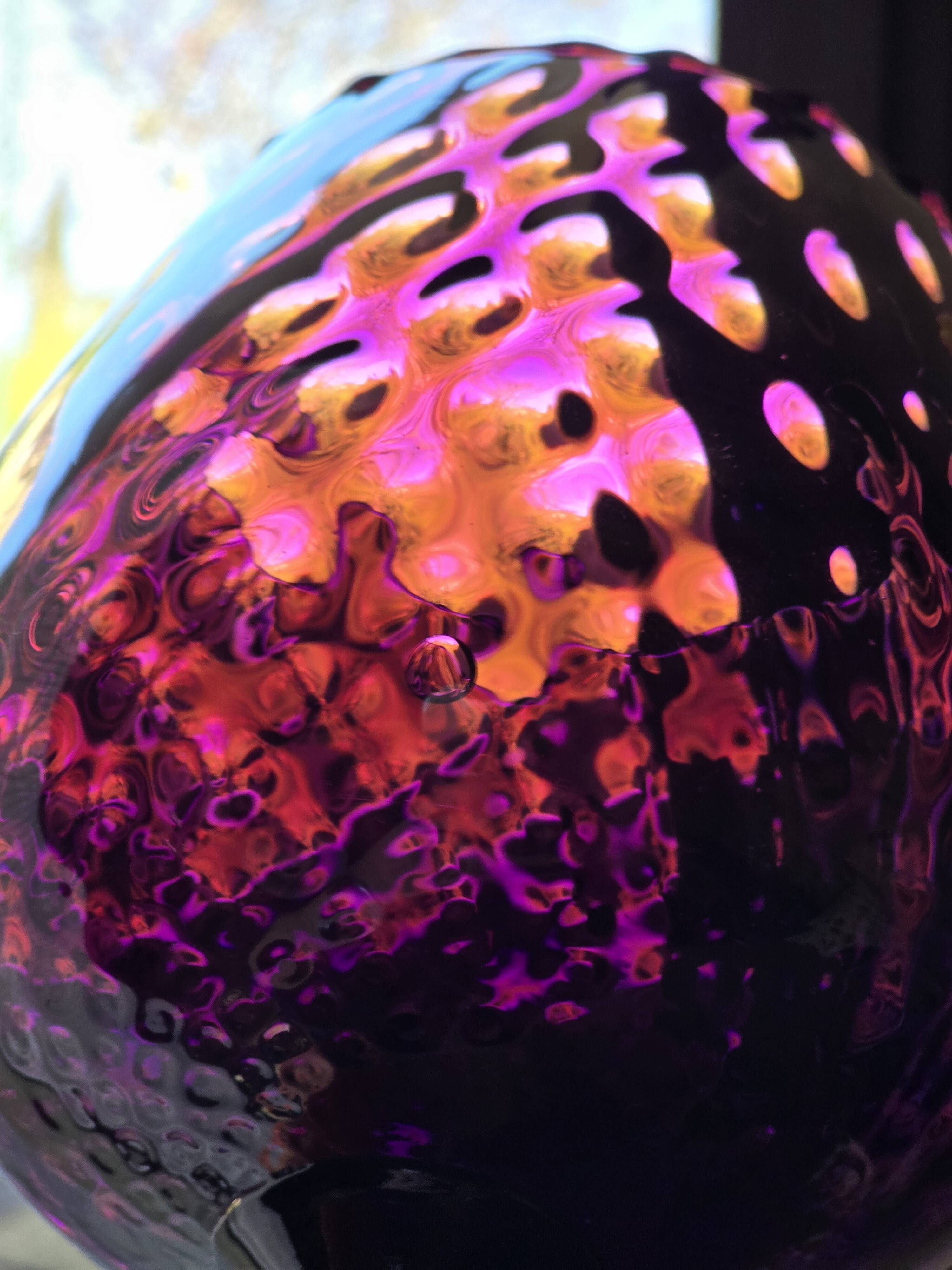 Cup, Empoli Amethyst glass. Italian art, hand-blown, 1950s.