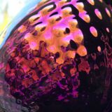 Cup, Empoli Amethyst glass. Italian art, hand-blown, 1950s.