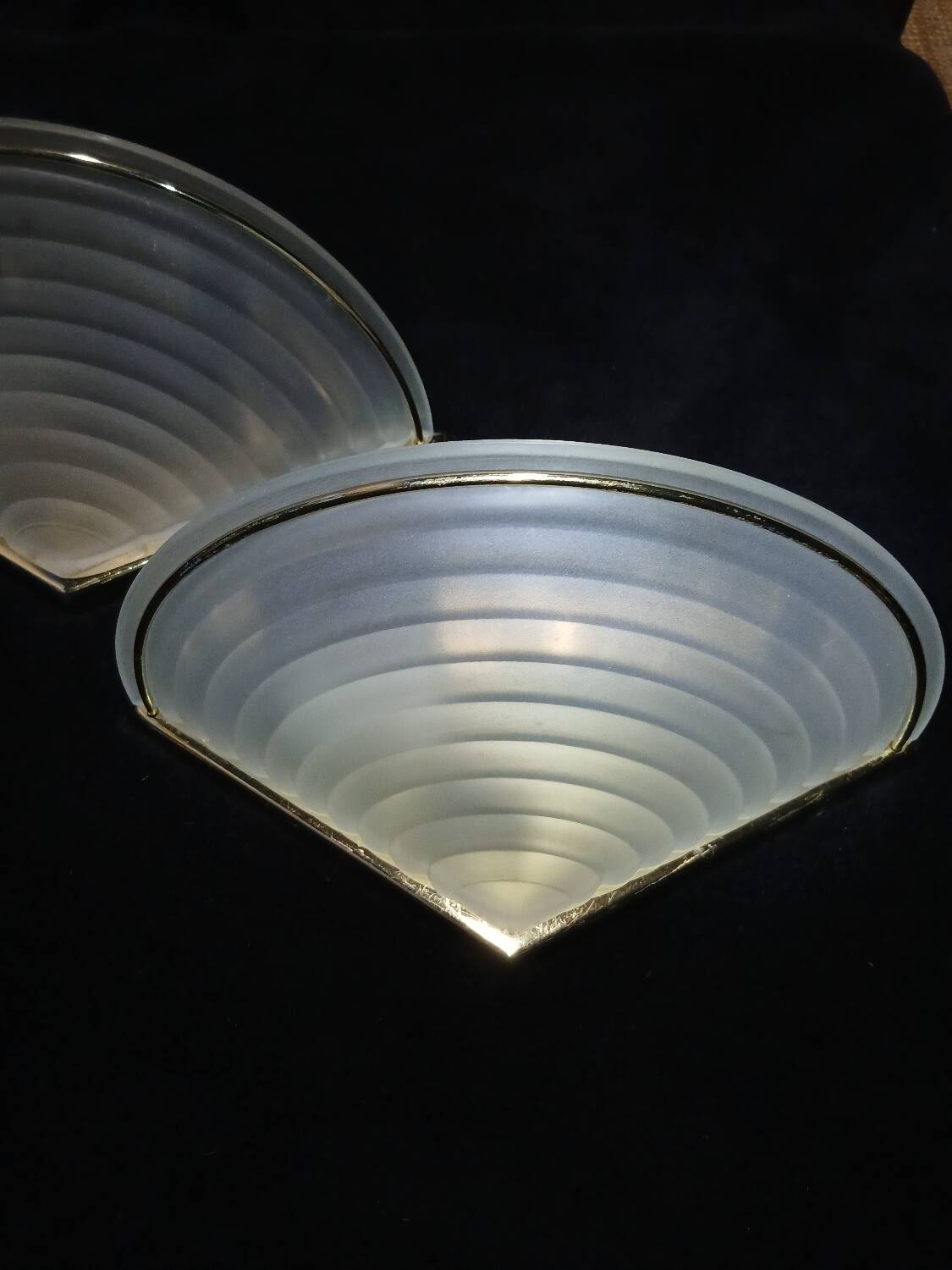 2 appliques Art déco verre