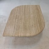 Italian travertine coffee table, 1980's