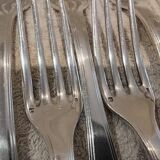 12 silver-plated table forks by Christofle America
