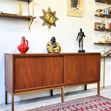 Teak Lowboard Chest of Drawers, Denmark 1960s/1970s, Mid-C, Vintage
