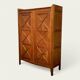 Vintage solid oak cross-braced wardrobe 1940