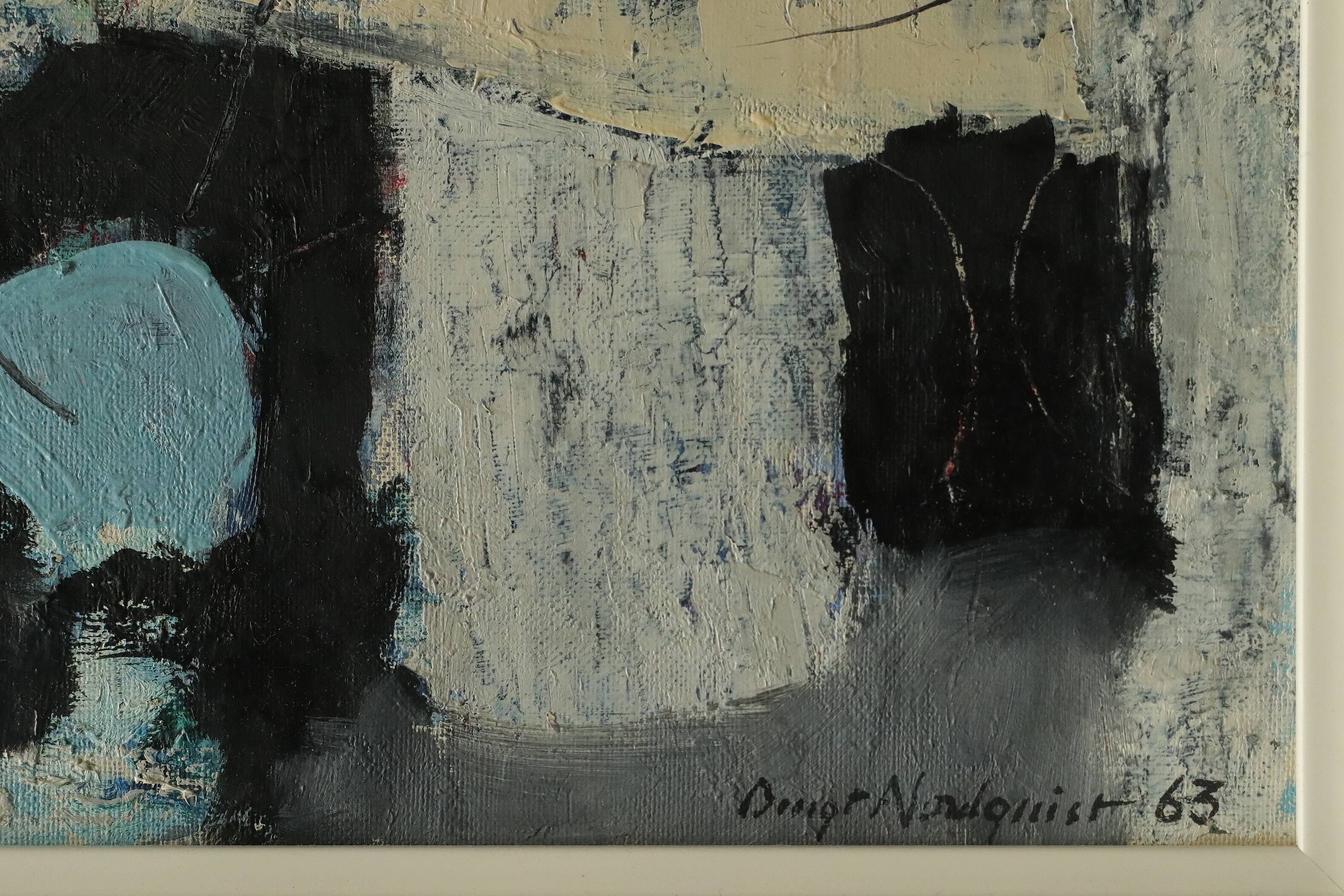 Bengt Nordquist, Composition, Oil on Canvas, 1963, Framed