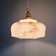 Art Deco pendant light in pink marbled opaline, Scailmont, 1920-30