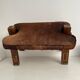 Vintage cowhide footrest