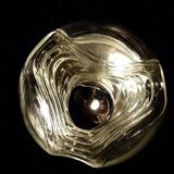 Sculptural modernist glass wall lamp from Peill & Putzler, Germany 1960s