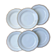 6 vintage white and gold porcelain dinner plates Kahla Gbr