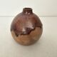 Glazed ceramic ball vase soliflore signed JL