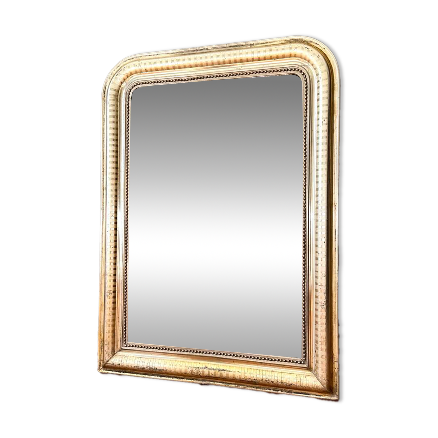 Antique silvered mirror Louis-Philippe 19th century