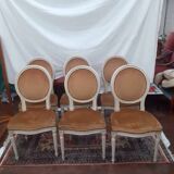 Set of 6 Louis XVI style mediallon chairs