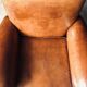 Fauteuil Club vintage en cuir « cognac »