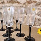 Verre à pied flûtes Luminarc noir